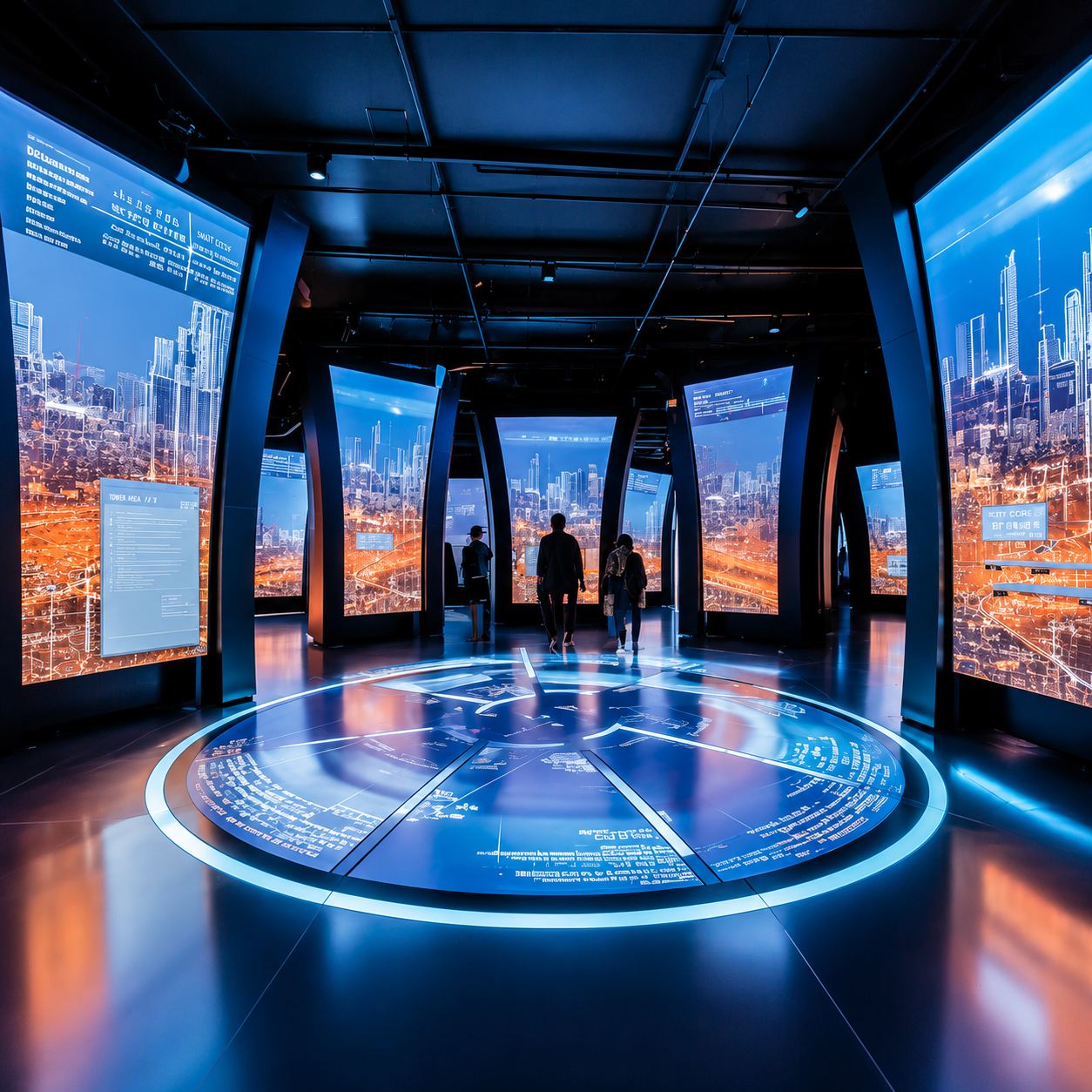 Video wall concept render for a monitoring environment